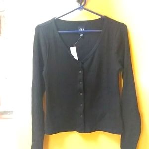 Gap Cotton Ribbed Cardigan